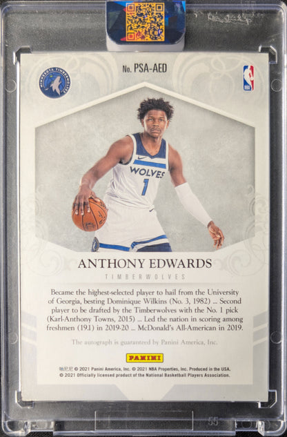 Anthony Edwards 2020 Private Signings Rookie Auto RC