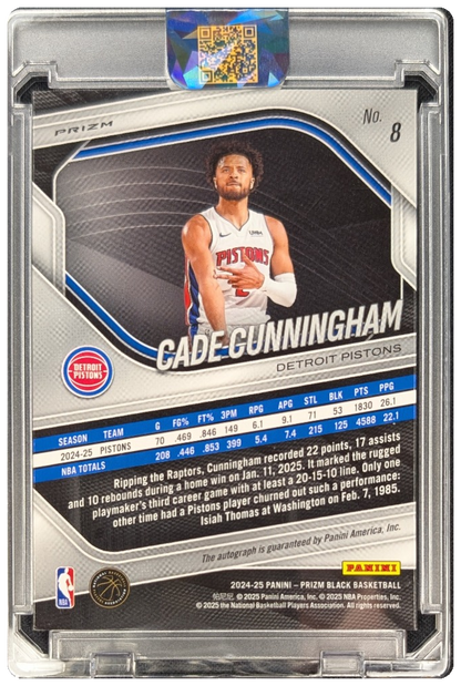 Cade Cunningham 2024 PRIZM BLACK Auto