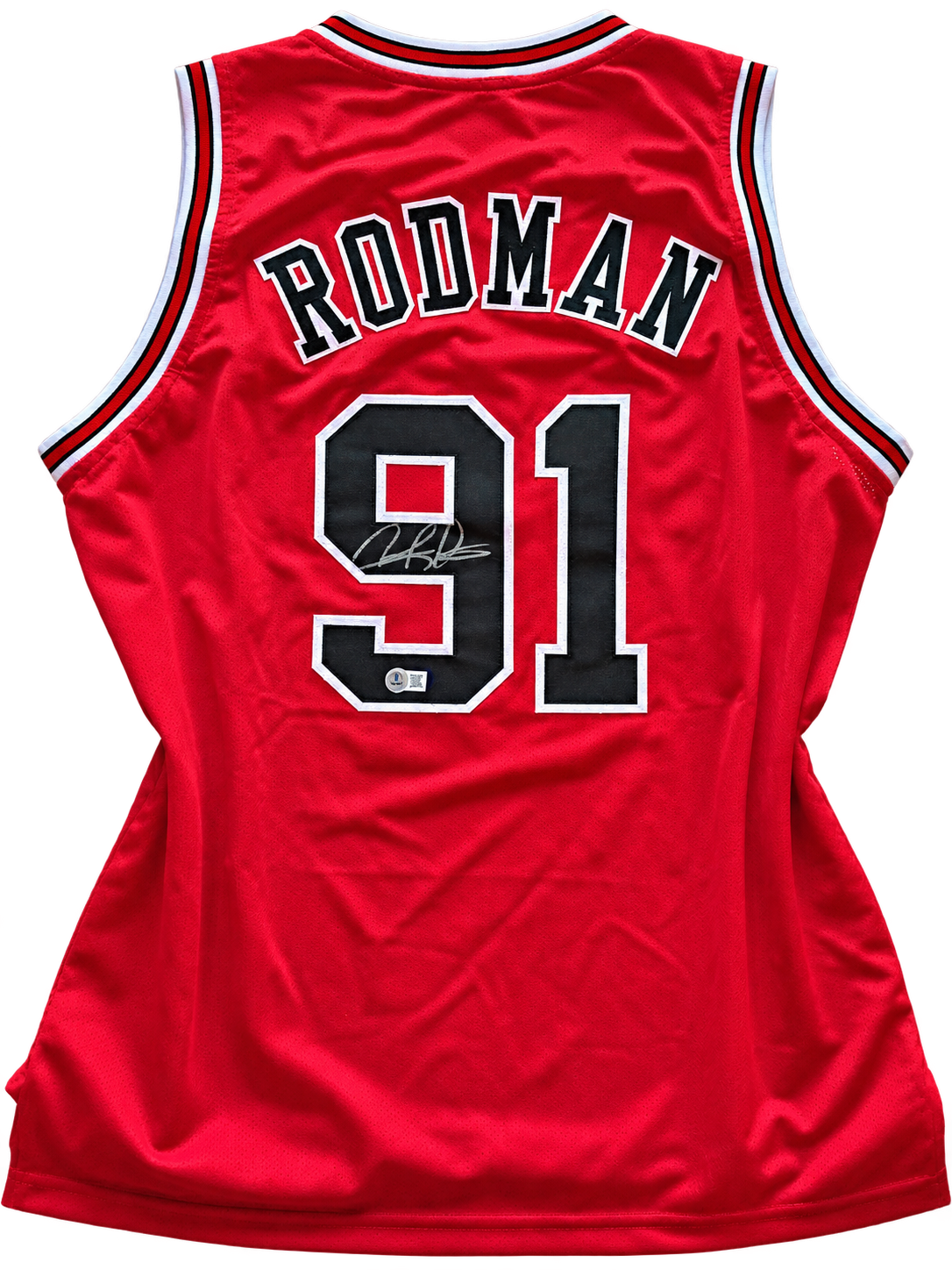 Dennis Rodman signed Jersey NBA Chicago Bulls BECKETT COA