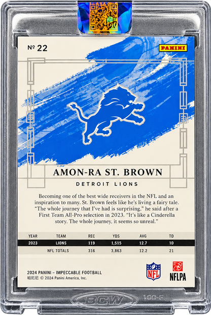 Amon-Ra St. Brown 2024 Impeccable Ruby /8