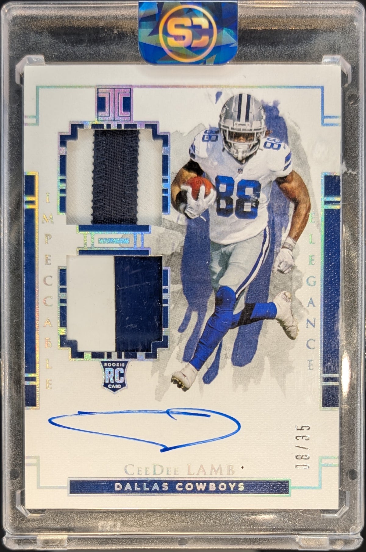 CeeDee Lamb 2020 Impeccable Rookie Patch Auto RC /35