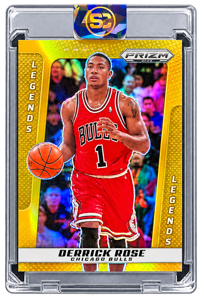 Derrick Rose 2024 PRIZM DECA Legends Gold /10