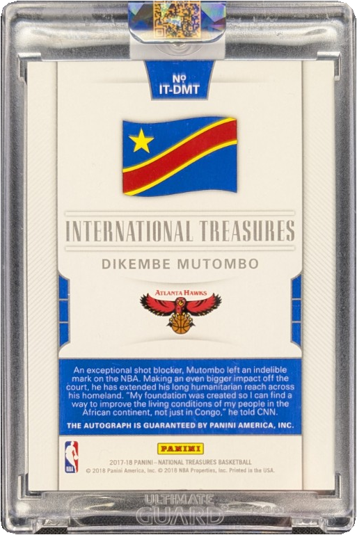 Dikembe Mutombo 2017 NATIONAL TREASURES International Auto /25