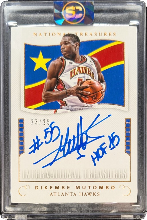 Dikembe Mutombo 2017 NATIONAL TREASURES International Auto /25
