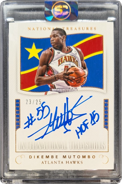 Dikembe Mutombo 2017 NATIONAL TREASURES International Auto /25