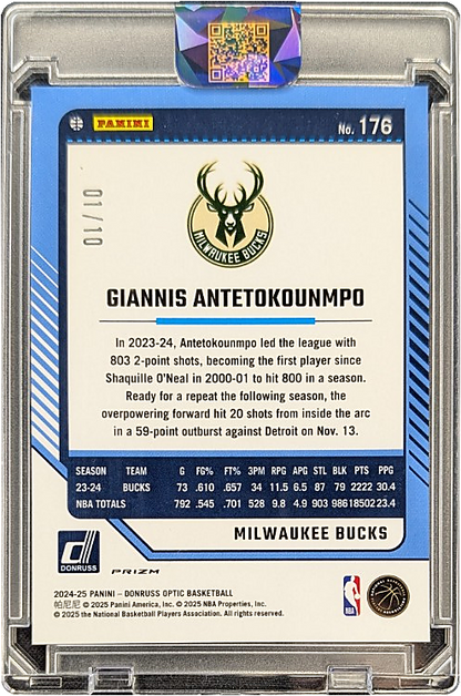 Giannis Antetokounmpo 2024 DONRUSS OPTIC Gold /10