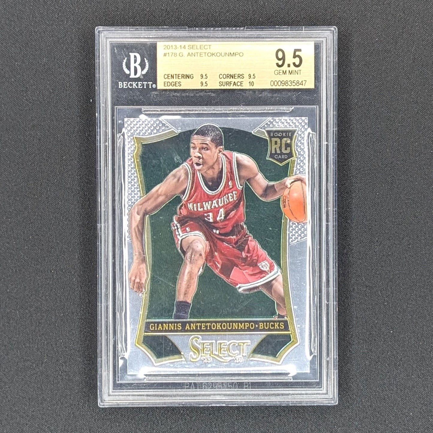 Giannis Antetokounmpo 2013-14 Select Rookie BGS 9.5