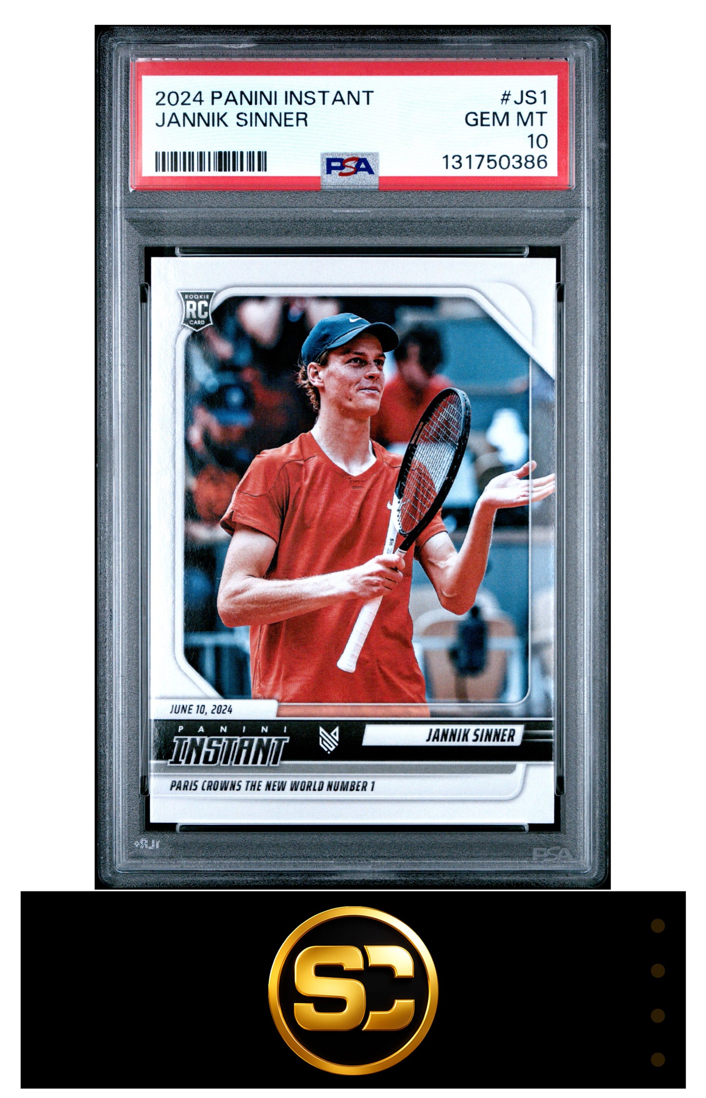 Jannik Sinner 2024 Panini Instant ATP Rookie /6784 PSA 10