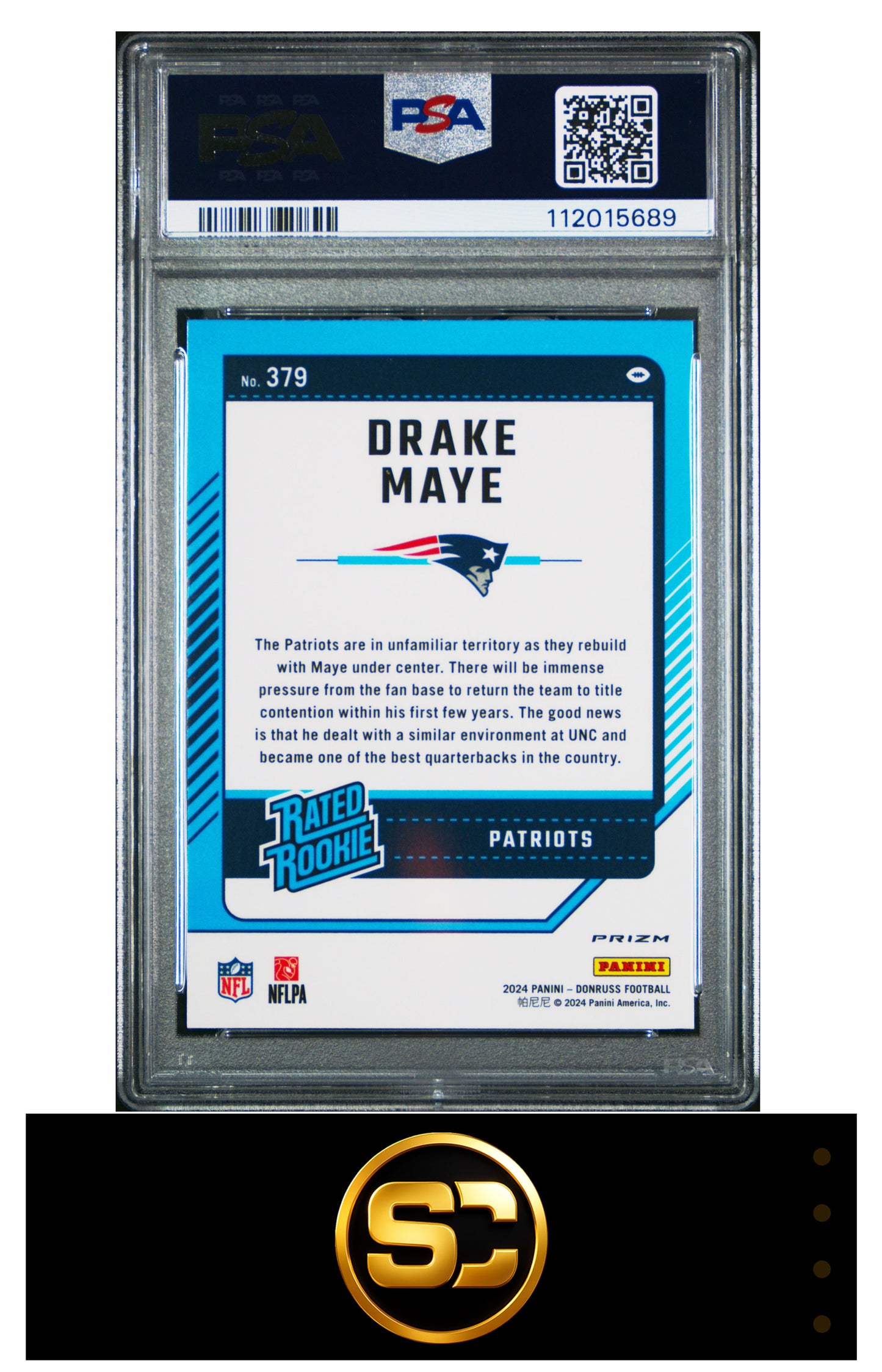 Drake Maye 2024 Panini Donruss Optic Rated Rookie Pink Prizm PSA 10