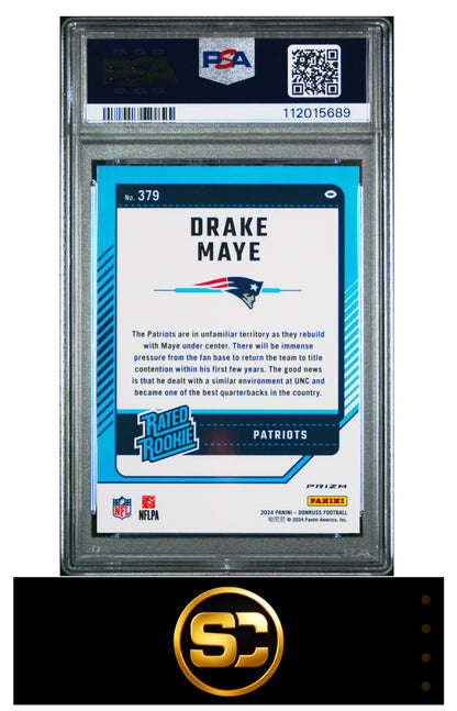 Drake Maye 2024 Panini Donruss Optic Rated Rookie Pink Prizm PSA 10