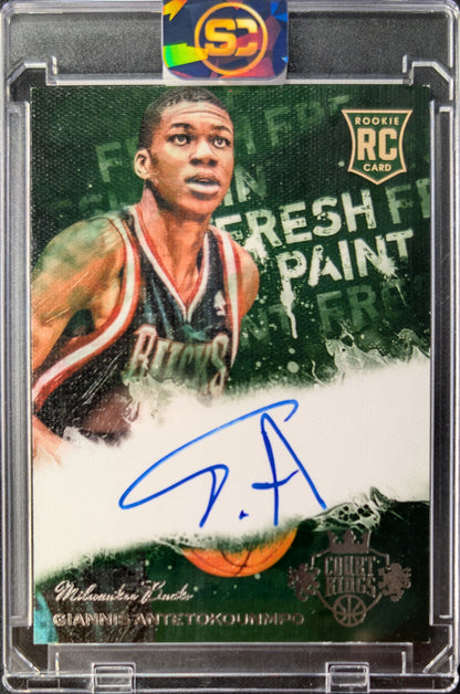 Giannis Antetokounmpo 2013 Court Kings Fresh Paint Rookie Auto RC /499