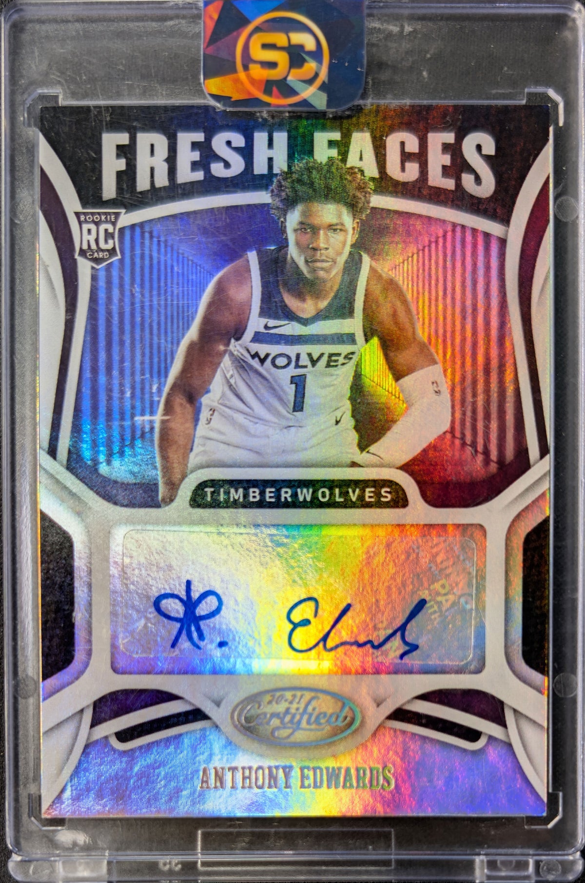 Anthony Edwards 2020 Certified Fresh Faces Rookie Auto RC