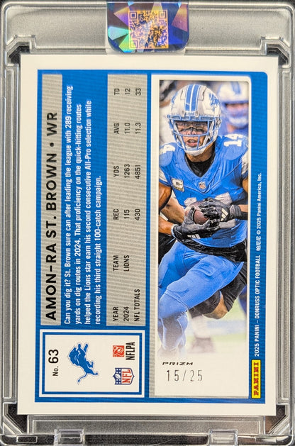 Amon-Ra St. Brown 2025 Donruss Optic Black /25
