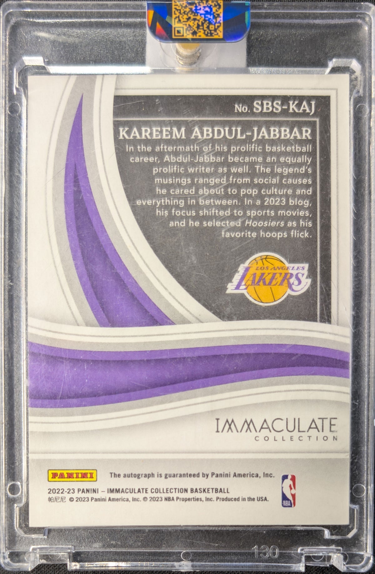 Kareem Abdul-Jabbar 2022 Immaculate Green Auto /5