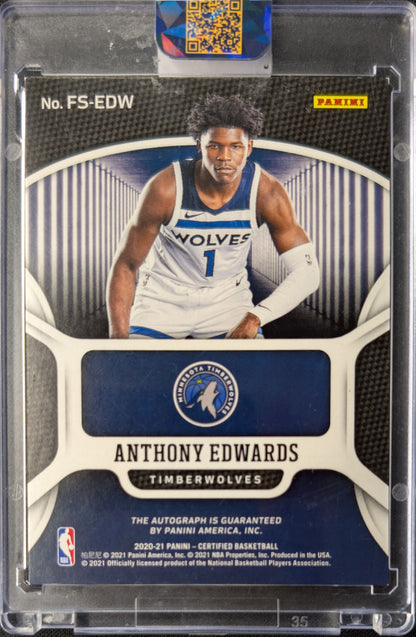 Anthony Edwards 2020 Certified Fresh Faces Rookie Auto RC