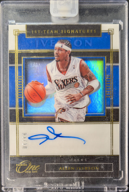Allen Iverson 2019 One and One 1st-Team Signatures Auto Gold /10