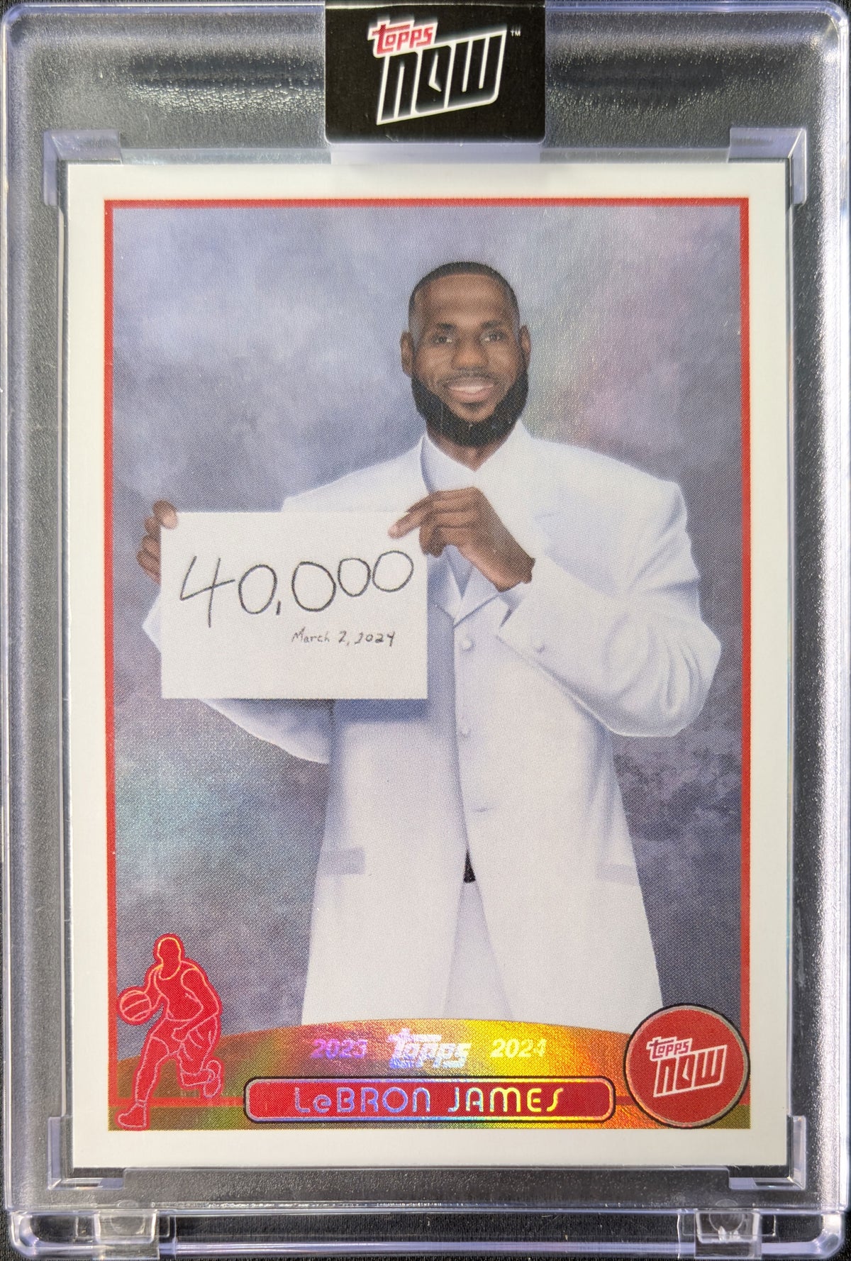 LeBron James 2024 Topps Now 40.000 Career Points Time Machine SSP