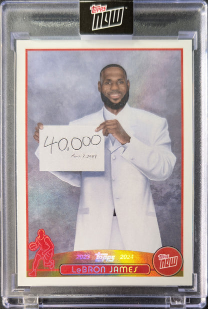 LeBron James 2024 Topps Now 40.000 Career Points Time Machine SSP