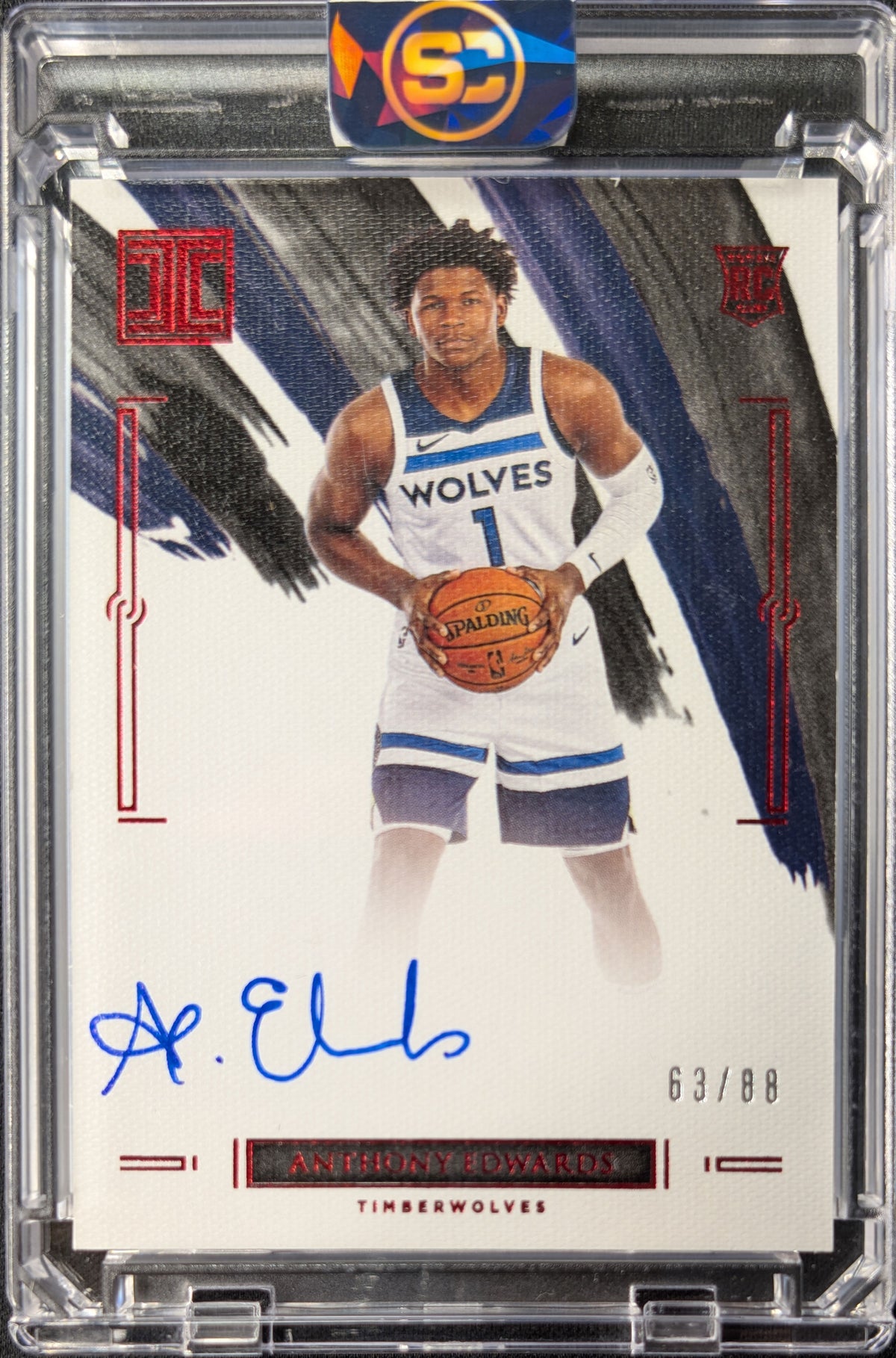 Anthony Edwards 2020 Impeccable Rookie Auto RC /88