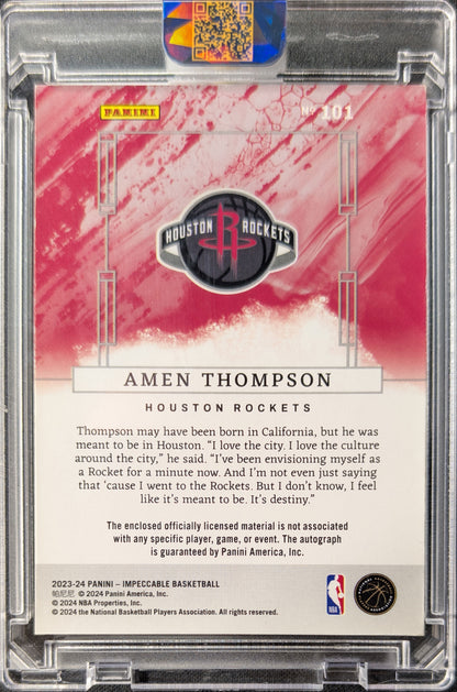 Amen Thompson 2023 Impeccaple International RPA Auto RC /88