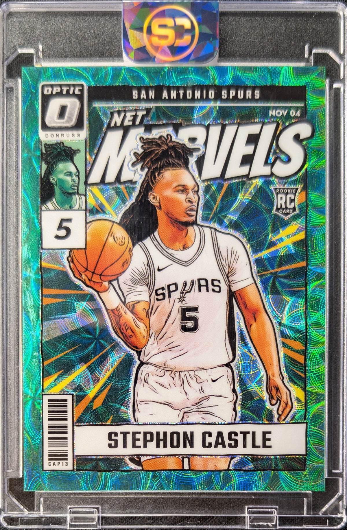 Stephon Castle Donruss Optic Net Marvels Green Scope Rookie RC /25