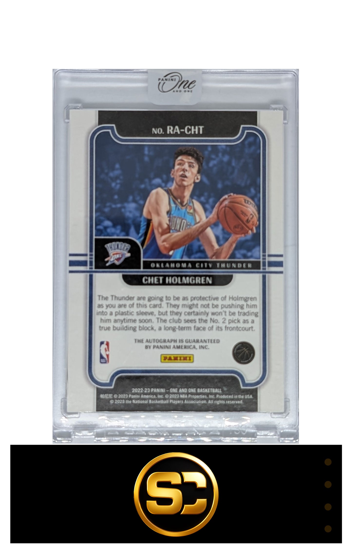 Chet Holmgren Panini One and One Rookie Auto /99