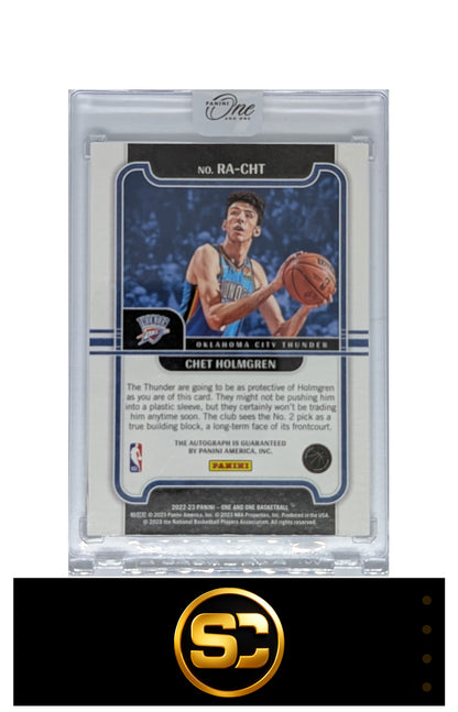 Chet Holmgren Panini One and One Rookie Auto /99