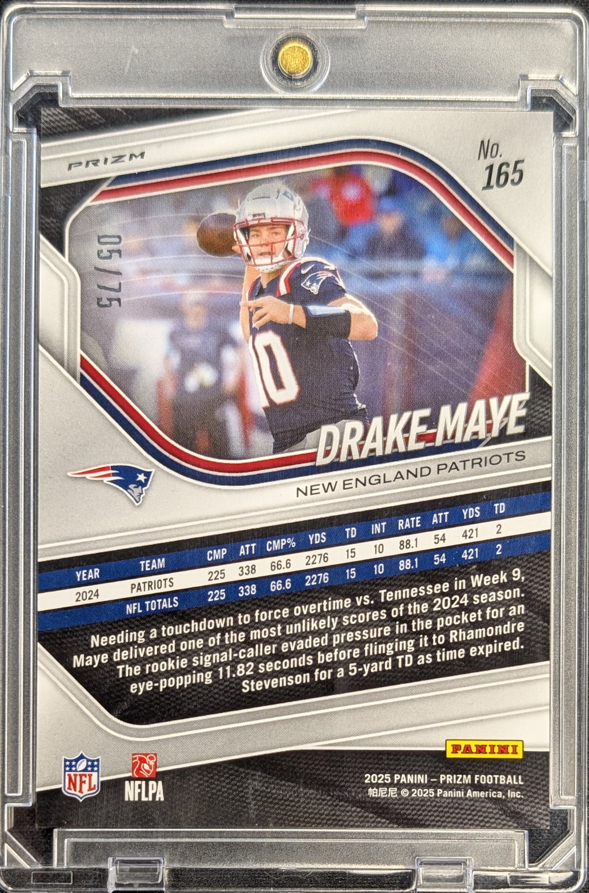 Drake Maye 2025 PRIZM Green Scope /75