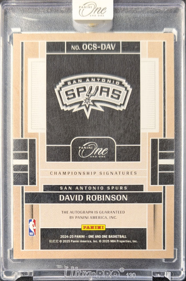 David Robinson 2024 One an One Championship Signatures Auto /99