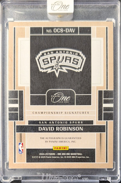 David Robinson 2024 One an One Championship Signatures Auto /99