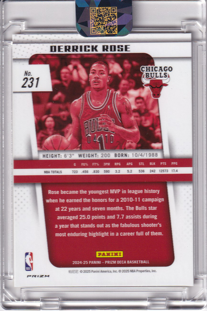Derrick Rose 2024 PRIZM Deca Legends Gold /10