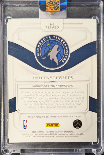 Anthony Edwards 2021 National Treasures Peerless Auto /25
