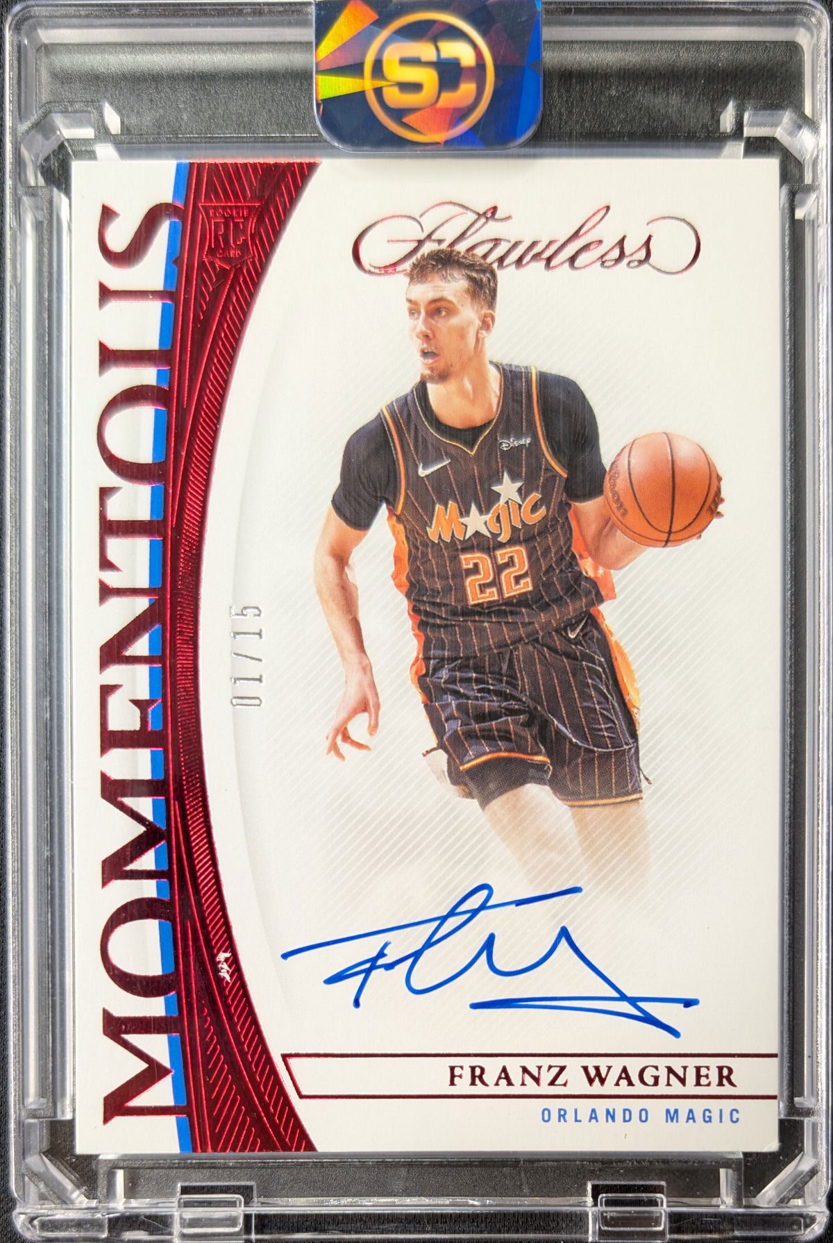 Franz Wagner 2021 Flawless Moments Ruby Rookie Auto RC /15