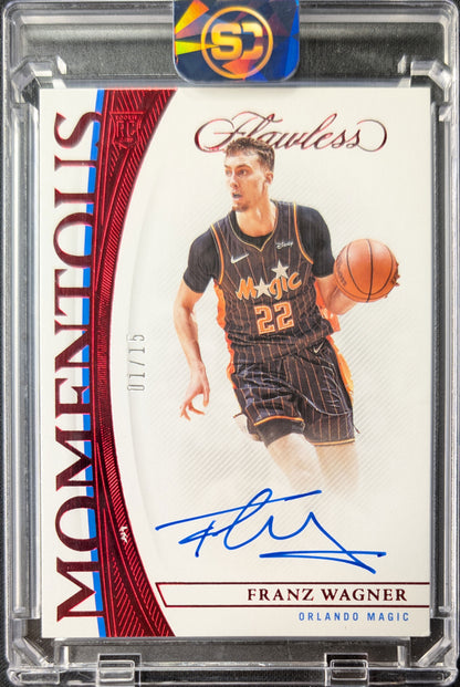 Franz Wagner 2021 Flawless Moments Ruby Rookie Auto RC /15