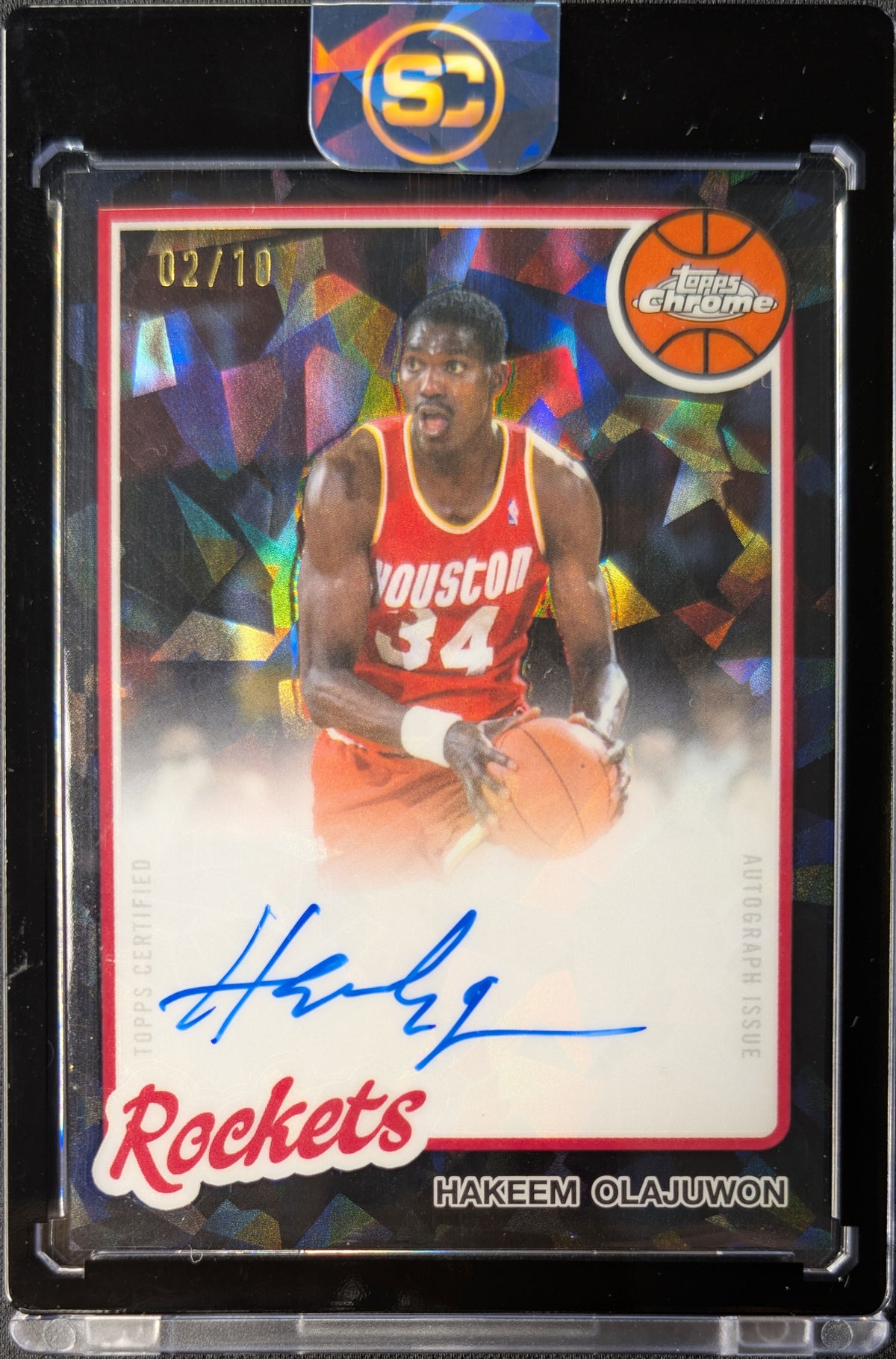 Hakeem Olajuwon Chrome 1980-81 Black Sapphire Auto /10