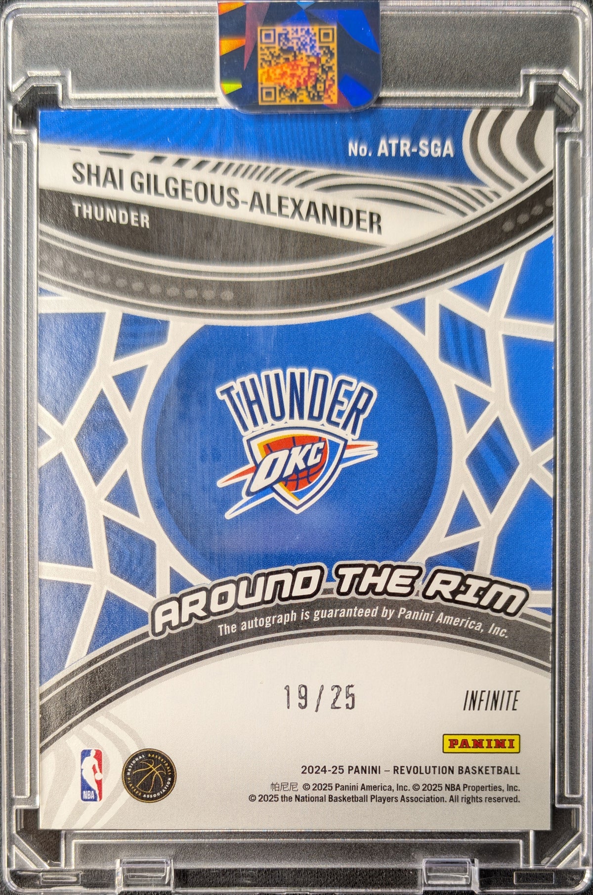Shai Gilgeous-Alexander 2024 Revolution Around the Rim Auto /25