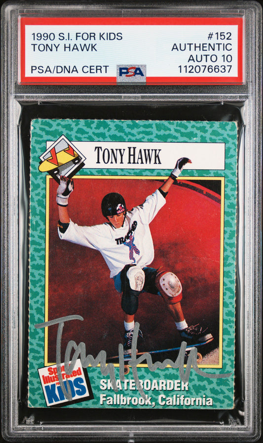 Tony Hawk 1990 SI For Kids Rookie PSA AUTO 10