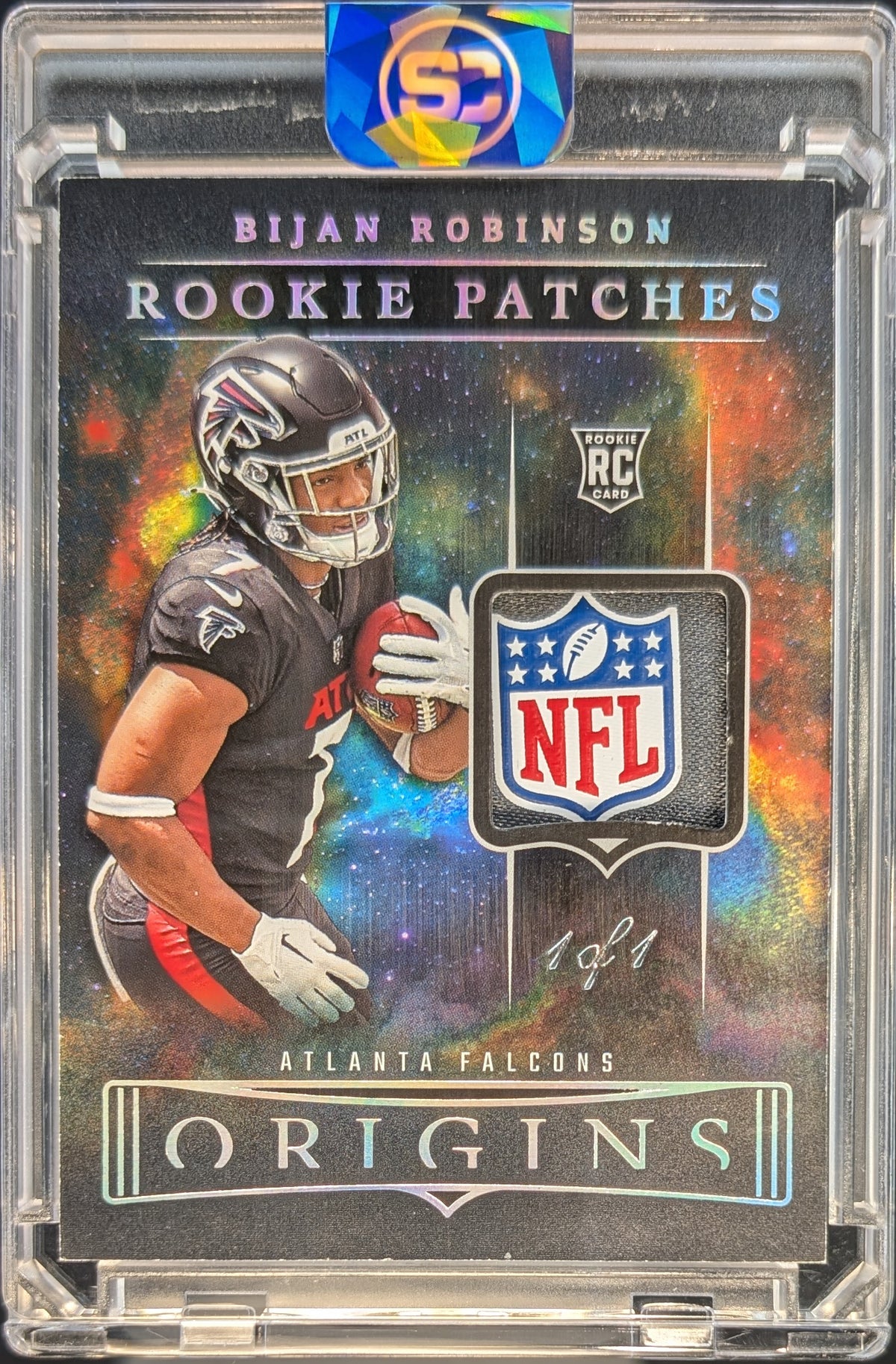 Bijan Robinson 2023 Origins Rookie Patches NFL Shield RC /´1/1
