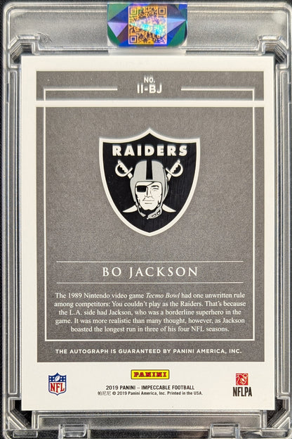 Bo Jackson 2019 Impeccable Impressions Auto /15