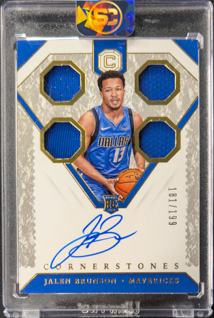 Jalen Brunson 2019 Cornerstones RPA Rockie Patch Auto RC  /199