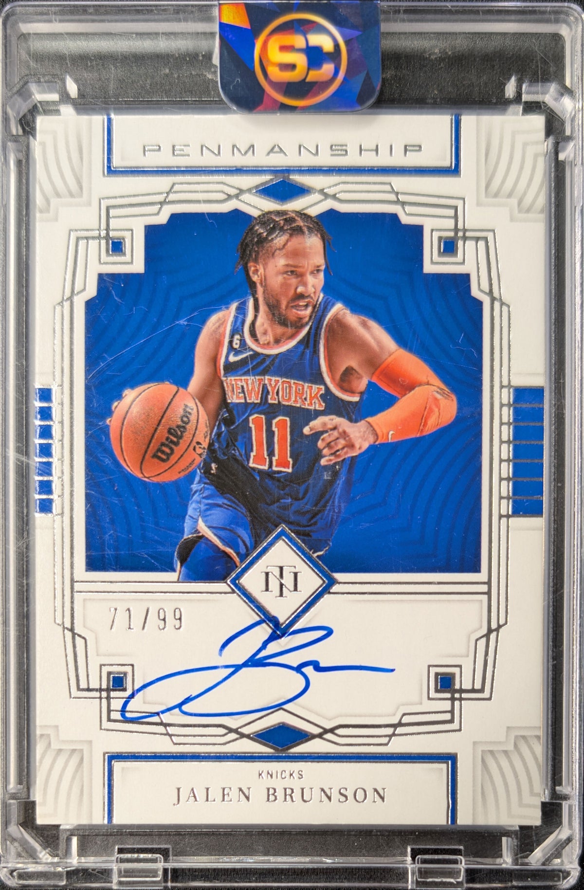 Jalen Brunson 2022 National Treasures Penmanship Auto /99