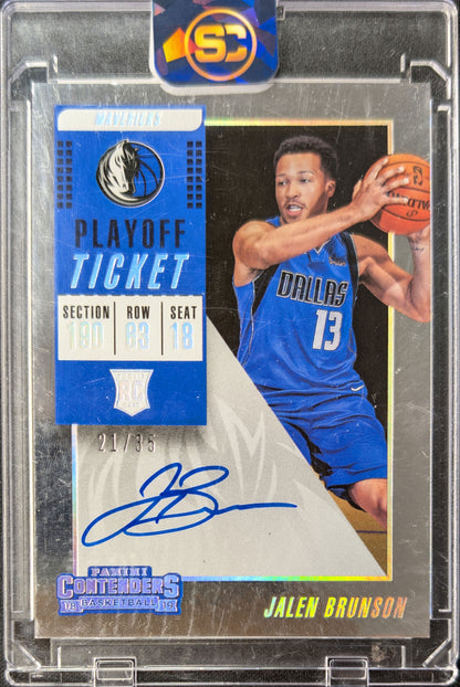 Jalen Brunson 2018 Contenders Playoff Ticket Rookie Auto RC /35
