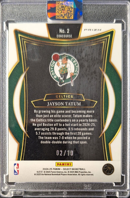Jayson Tatum 2024 Select PRIZM Gold Wave /10