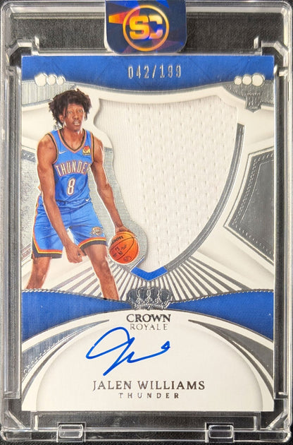 Jalen Williams 2022 Crown Royale Silhouettes Rookie Patch Auto /199
