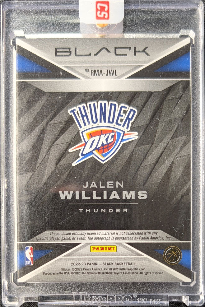 Jalen Williams 2022 Black Rookie Patch Auto /25