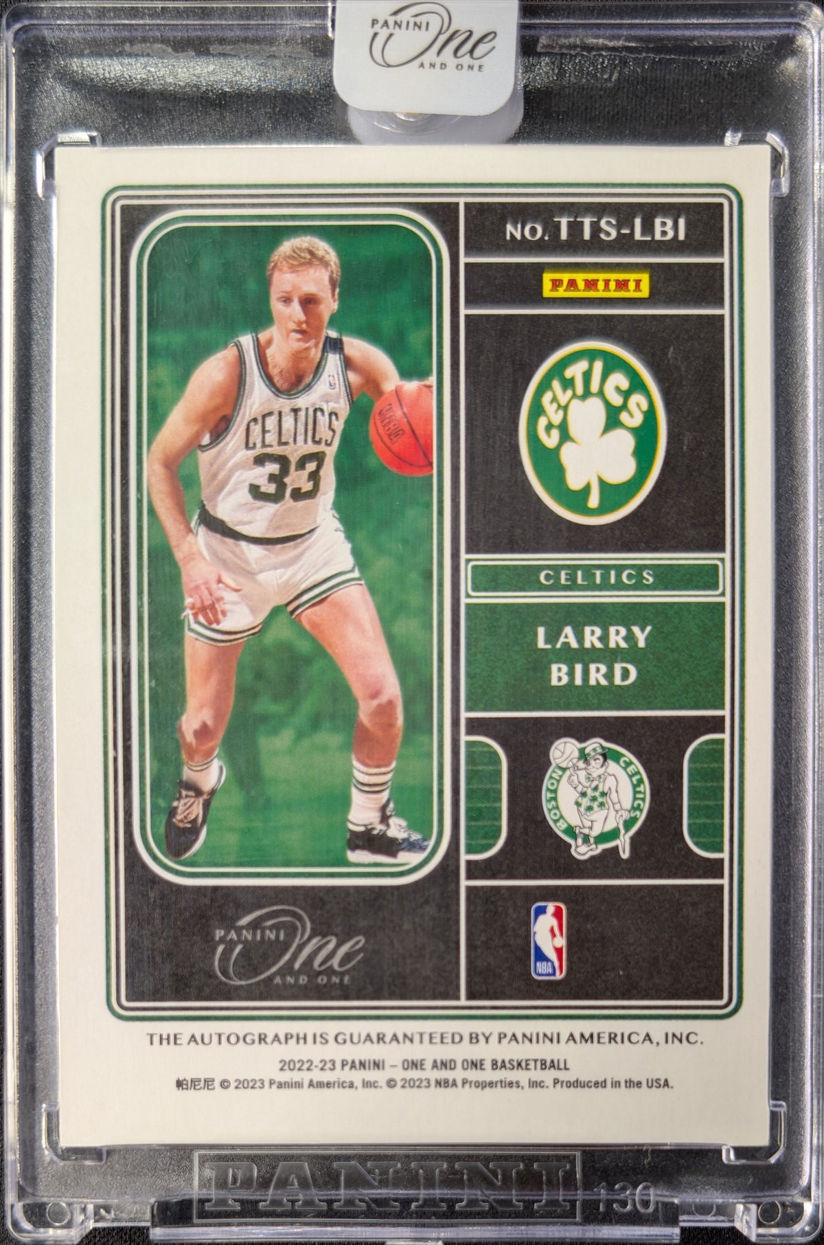 Larry Bird 2022 One and One Team Titan Signature Gold Auto /10