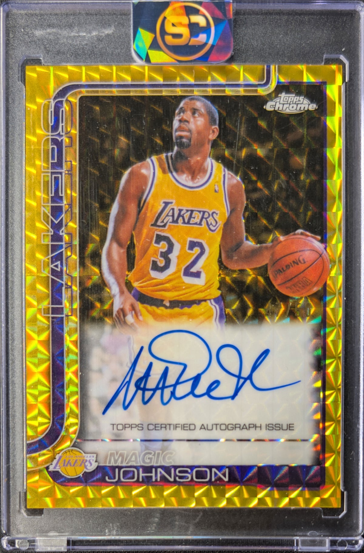 Magic Johnson 2026 Chrome Geometric Gold Auto /10