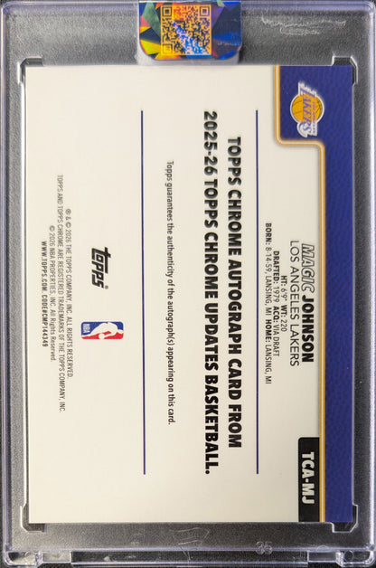 Magic Johnson 2026 Chrome Geometric Gold Auto /10