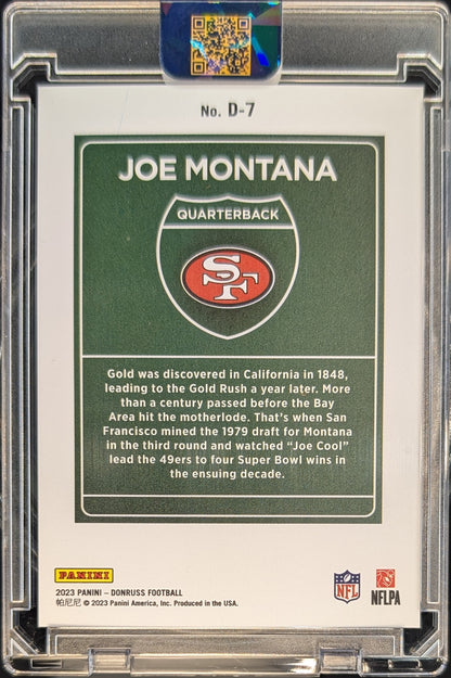 Joe Montana 2023 Donruss Downtown