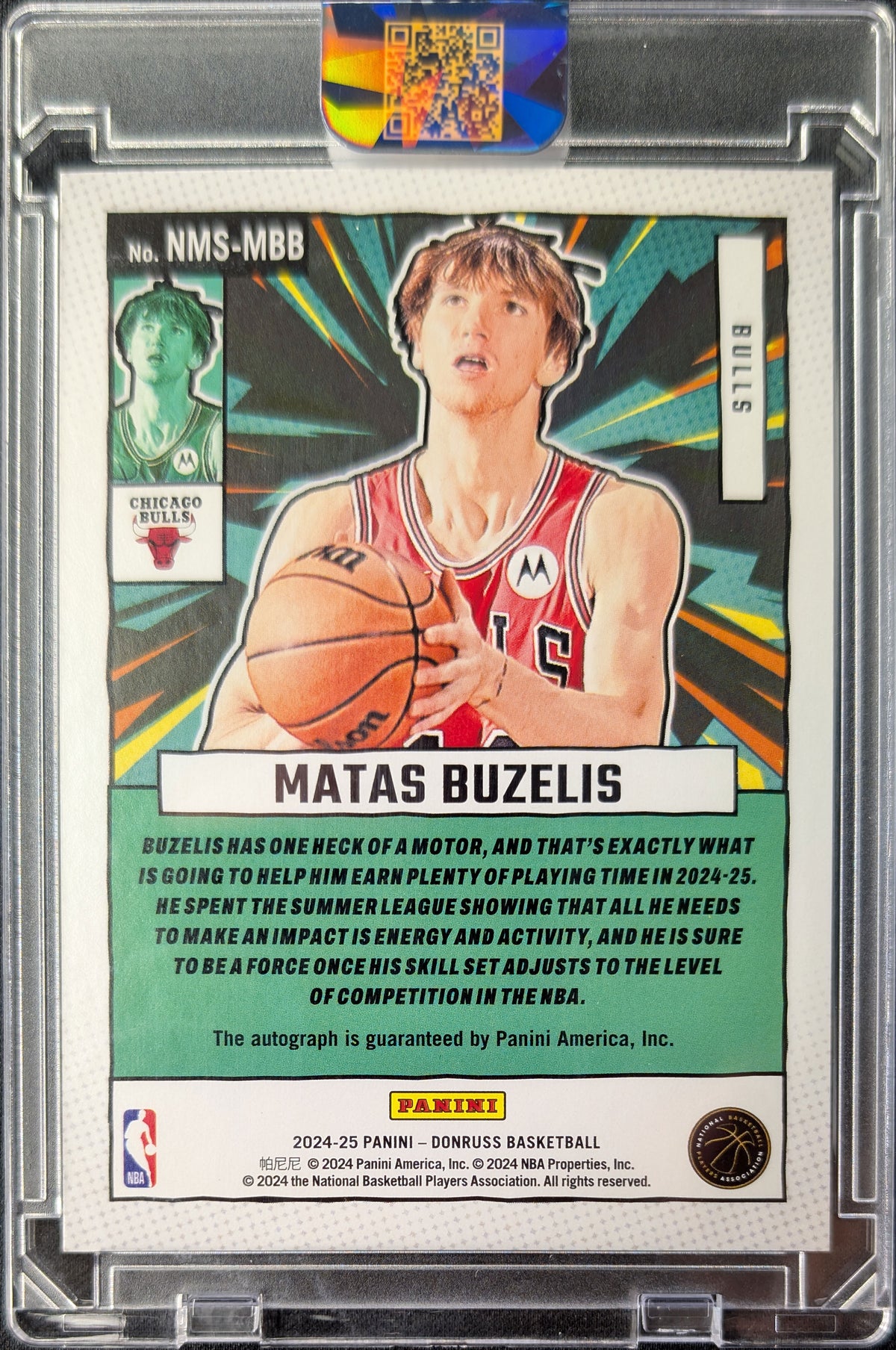 Matas Buzelis 2024 Donruss Optic Net Marvels Holo Auto RC /99